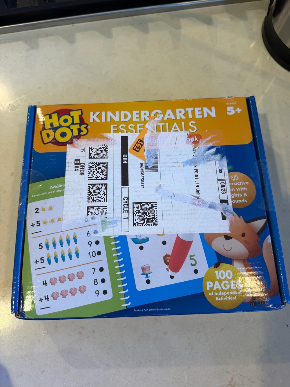 Educational Insights Hot Dots Kindergarten Essentials: Reading & Math Workbook